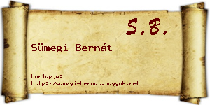 Sümegi Bernát névjegykártya